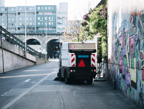 electric municipal commercial vehicle sweeper